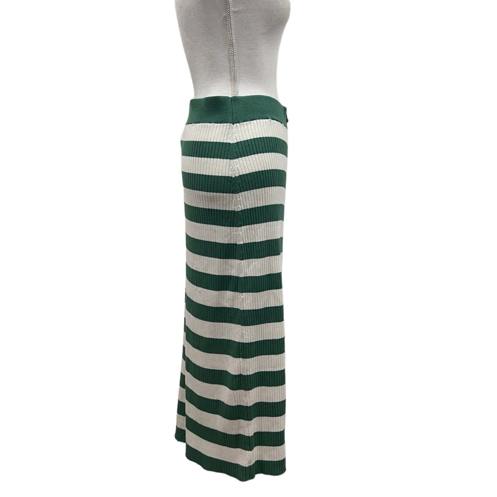 Anthropologie Daily Practice Slim Ribbed Knit Front Zip Slit Maxi Tube Skirt - Picture 8 of 15